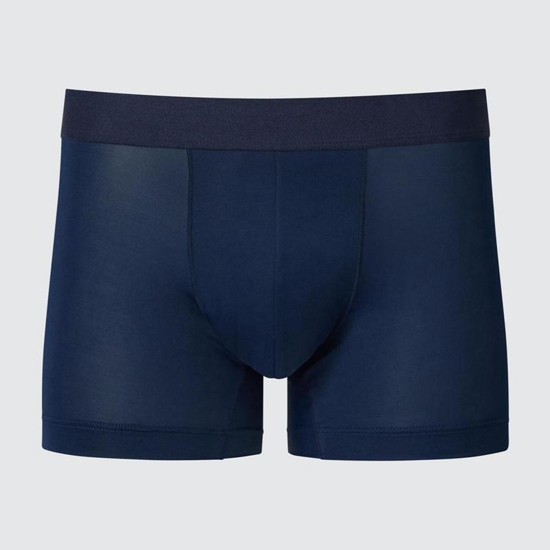 Uniqlo AIRism Boxer (Low Rise) Men Briefs Navy  US |  ORWV-43098