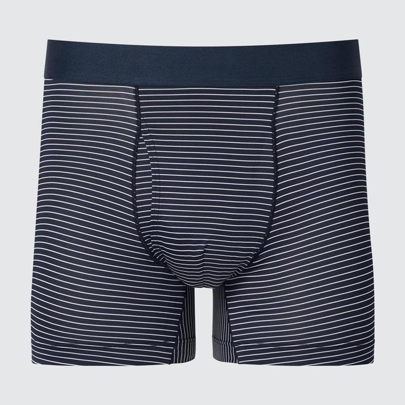 Uniqlo AIRism Boxer (Stripe) Men Briefs Blue  US |  TSCF-96318