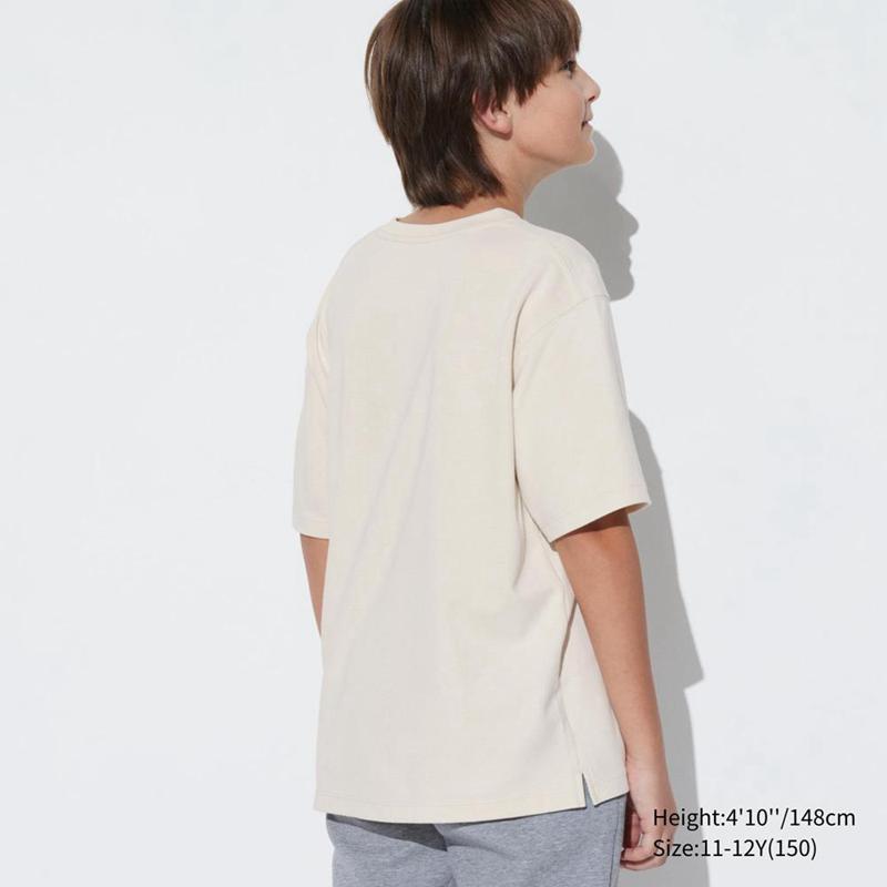 Uniqlo AIRism Cotton Crew Neck Kids' T-Shirt Olive  US |  SWHR-46927