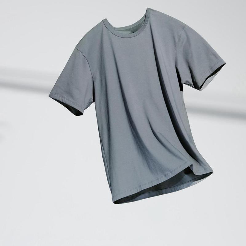 Uniqlo AIRism Cotton Crew Neck Men T-Shirt Grey  US |  HSJC-14039