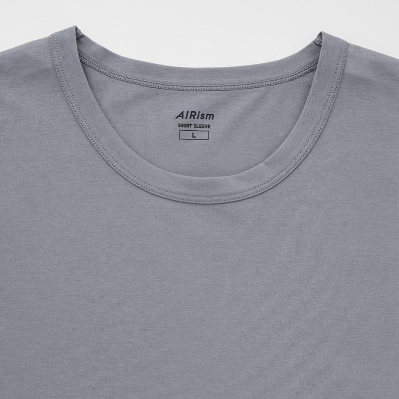 Uniqlo AIRism Cotton Crew Neck Men T-Shirt White  US |  JFZX-10398