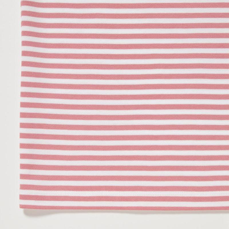 Uniqlo AIRism Cotton Crew Neck (Stripe) Kids' T-Shirt Pink  US |  UVZH-61374