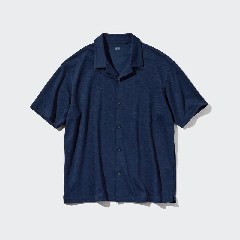 Uniqlo AIRism Cotton (Open Collar) Men Polo Shirt Olive  US |  BYIH-98765