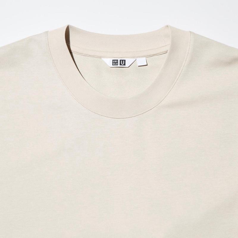 Uniqlo AIRism Cotton Oversized Crew Neck (Long Sleeve) Men T-Shirt White  US |  CYEI-75902