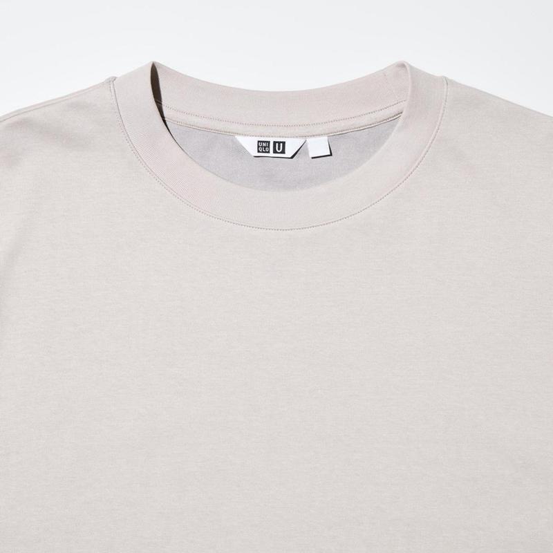 Uniqlo AIRism Cotton Oversized Crew Neck (Half Sleeve) Men T-Shirt White  US |  UKRQ-05714