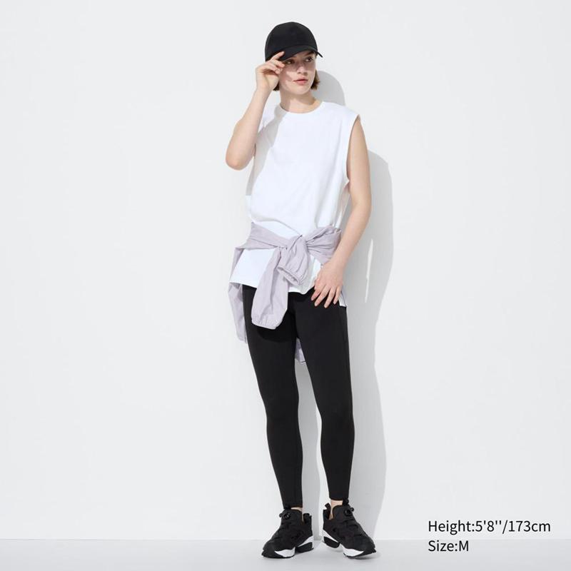 Uniqlo AIRism Cotton Sleeveless Men T-Shirt Natural  US |  PRZI-62397