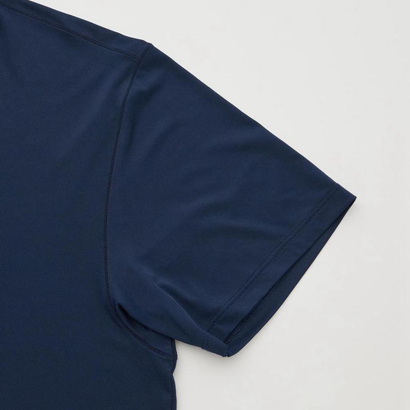 Uniqlo AIRism Crew Neck Men T-Shirt Navy  US |  AKOF-08217