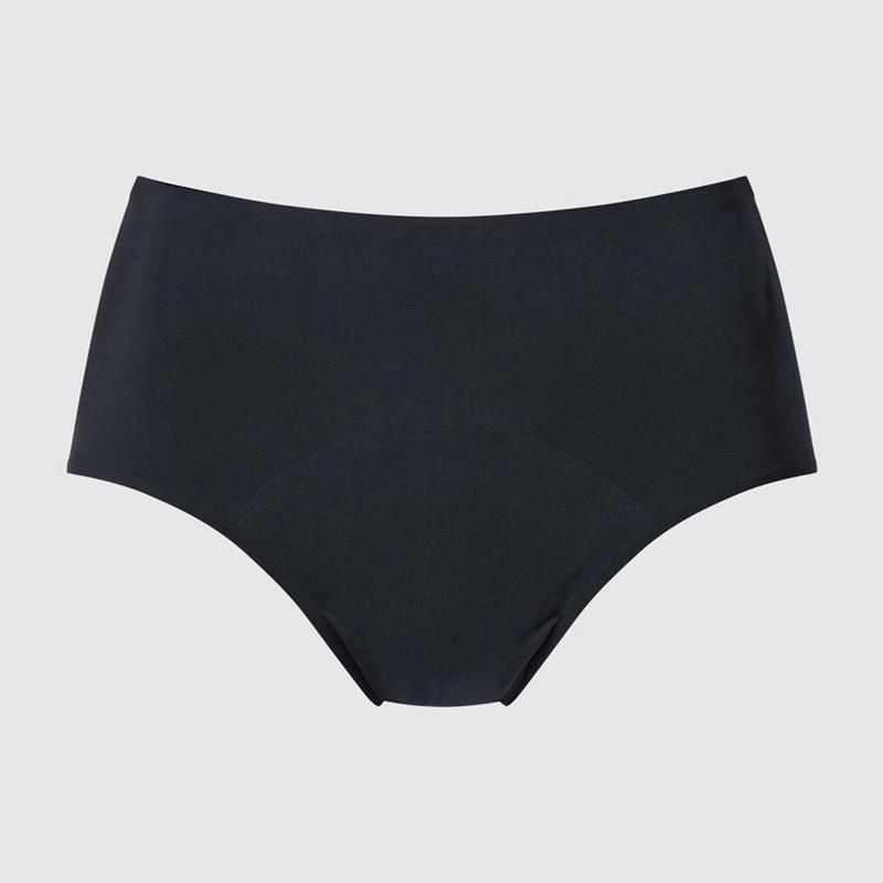 Uniqlo AIRism High Rise Period Pants Women Briefs Black  US |  KVIO-56079