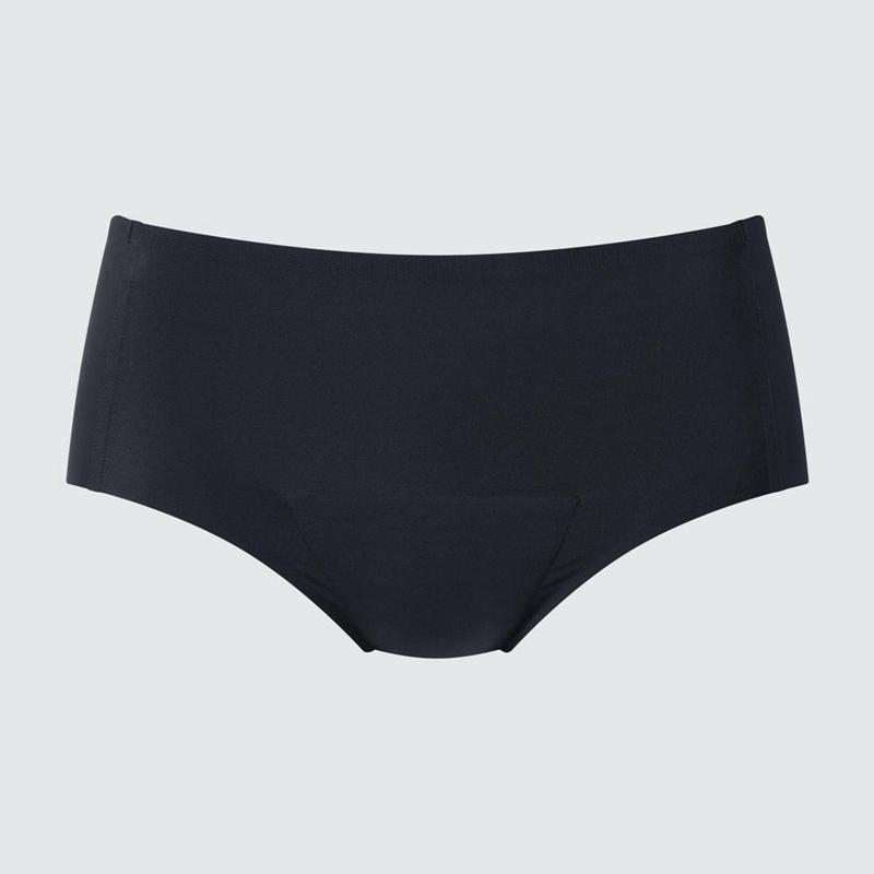 Uniqlo AIRism Hiphugger Period Pants Women Briefs Black  US |  DUIN-40693