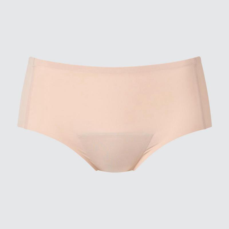 Uniqlo AIRism Hiphugger Period Pants Women Briefs Beige  US |  NUEZ-86720