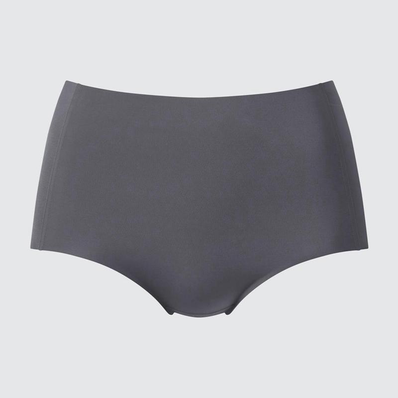 Uniqlo AIRism Seamless (High Rise) Women Briefs Grey  US |  CEFV-79360