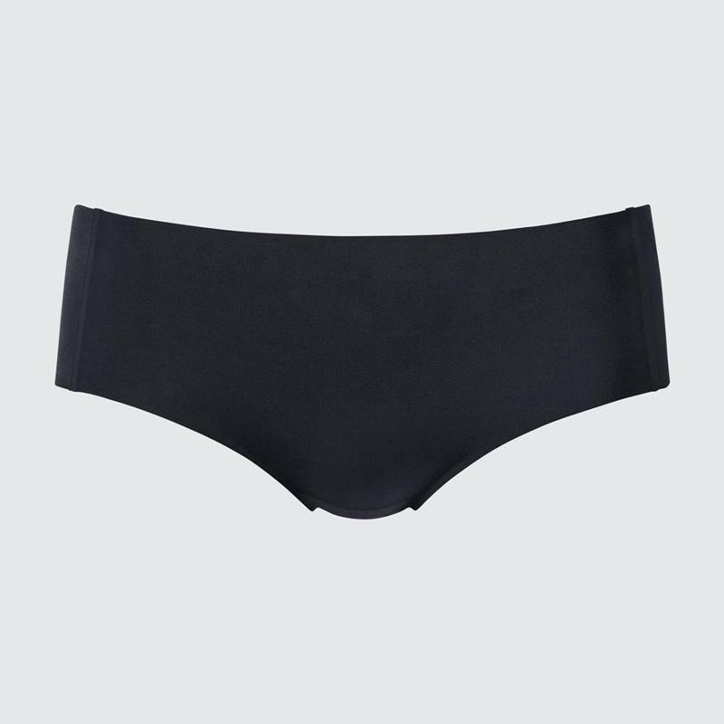 Uniqlo AIRism Seamless (Hiphugger) Women Briefs Black  US |  RDUA-50391