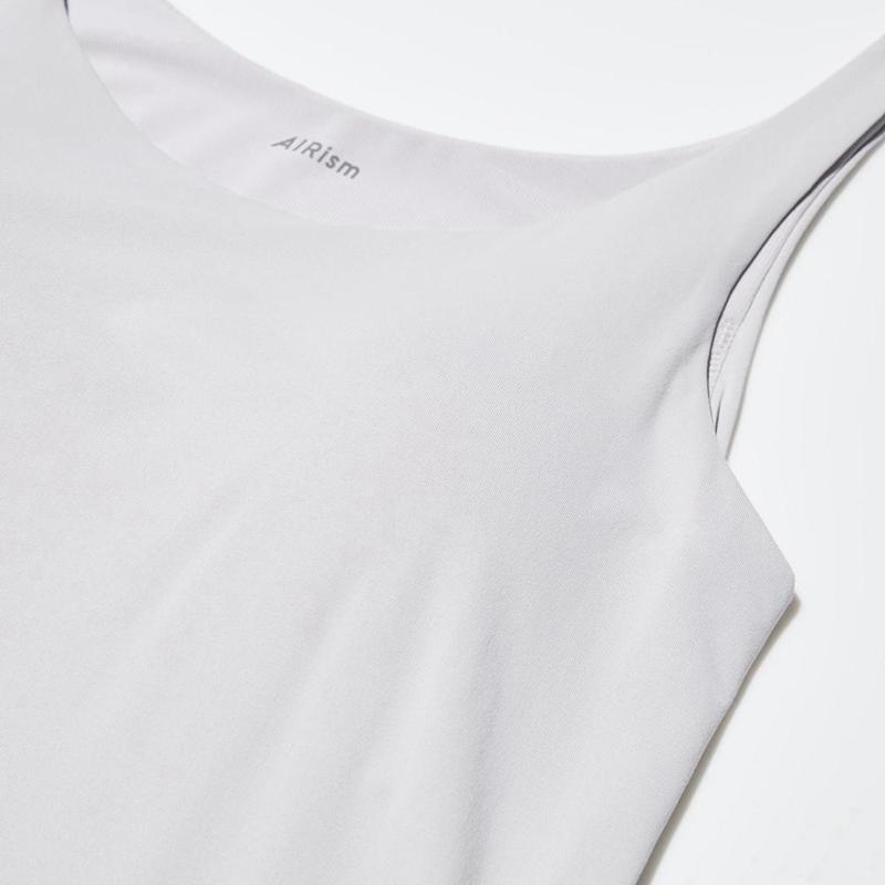 Uniqlo AIRism Sleeveless Women Tank Tops White  US |  EAQK-06387