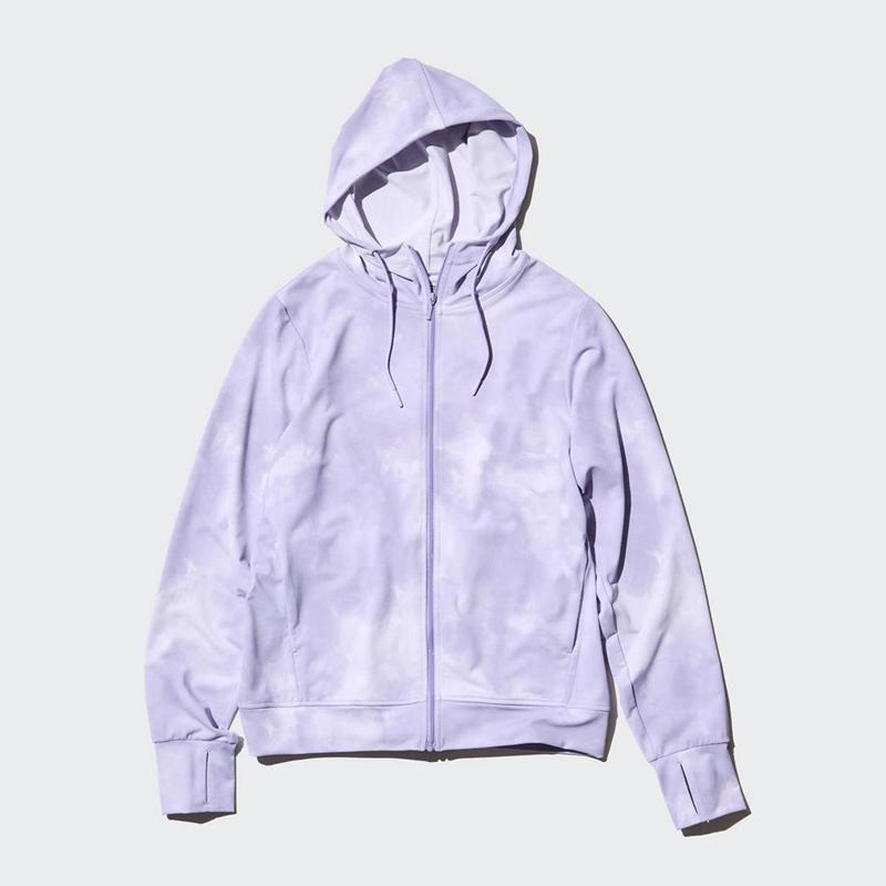 Uniqlo AIRism UV Protection (Print) Women Hoodies Purple  US |  EYPC-02398