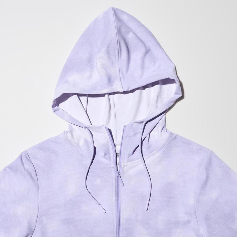 Uniqlo AIRism UV Protection (Print) Women Hoodies Purple  US |  EYPC-02398