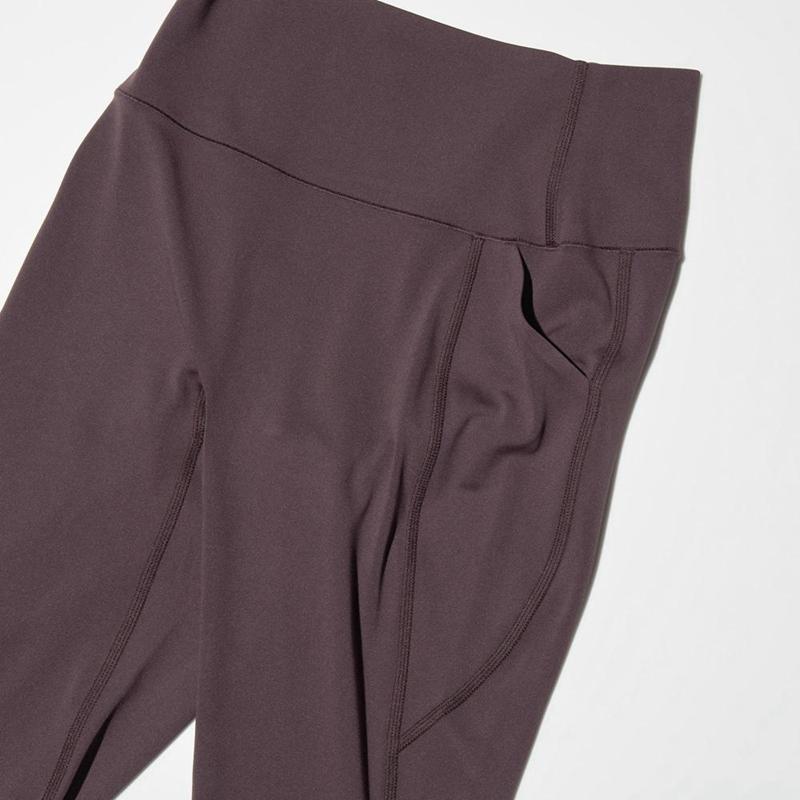 Uniqlo AIRism UV Protection Soft (With Pockets) Women Leggings Dark Brown  US |  APGS-40158