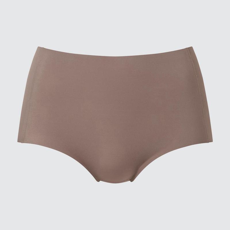 Uniqlo AIRism Ultra Seamless (High Rise) Women Briefs Brown  US |  ZOJX-79360