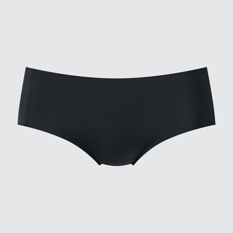 Uniqlo AIRism Ultra Seamless (Hiphugger) Women Briefs Black  US |  LHVE-98462