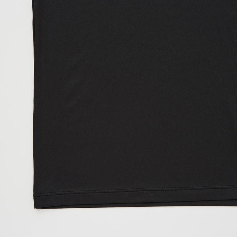 Uniqlo AIRism V Neck Men T-Shirt Black  US |  NFGP-38752