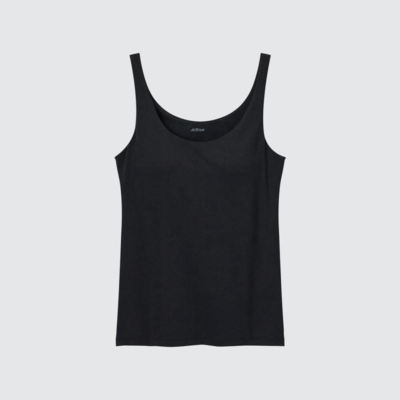 Uniqlo AIRism Women Tank Tops Black  US |  OBRH-61304