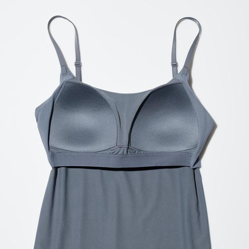 Uniqlo AIRism Women Tank Tops Grey  US |  KSXR-86235