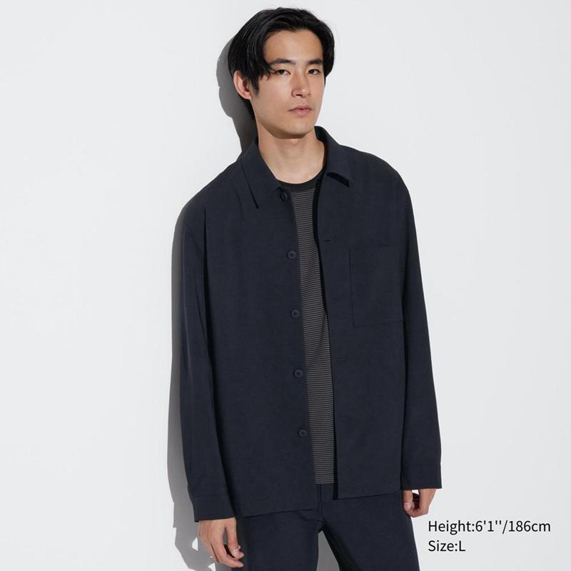 Uniqlo AirSense (Wool-Like) Men Jackets Navy  US |  QPOR-03579