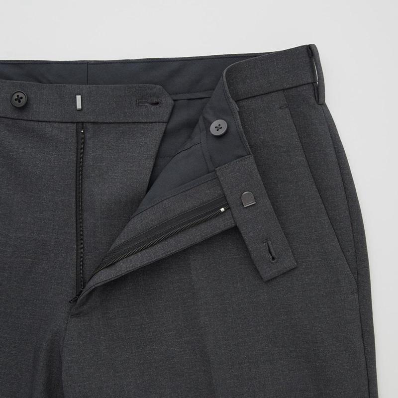 Uniqlo AirSense (Wool-Like) Men Trousers Dark Grey  US |  HDIY-80957