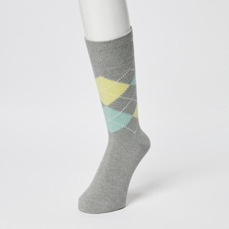 Uniqlo (Argyle) Men Socks Black  US |  ZLOI-12035