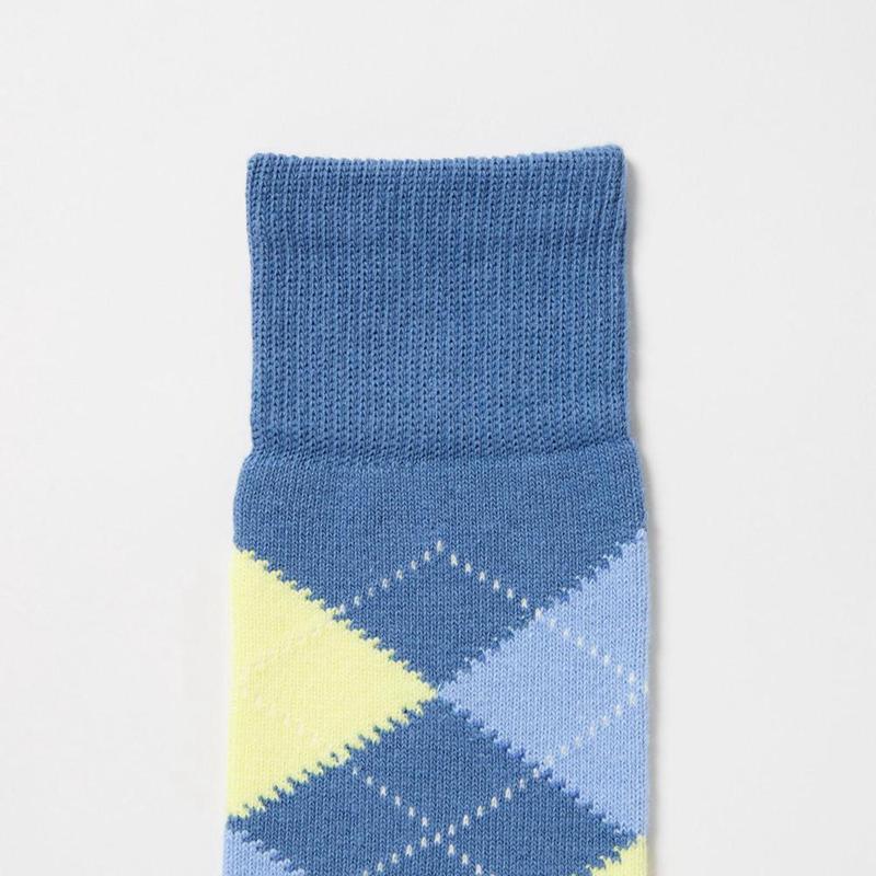 Uniqlo (Argyle) Men Socks Black  US |  ZLOI-12035