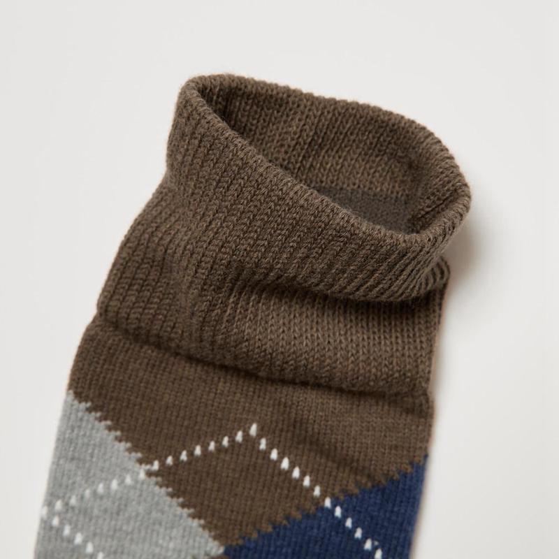 Uniqlo (Argyle) Men Socks Blue  US |  VKDB-90153