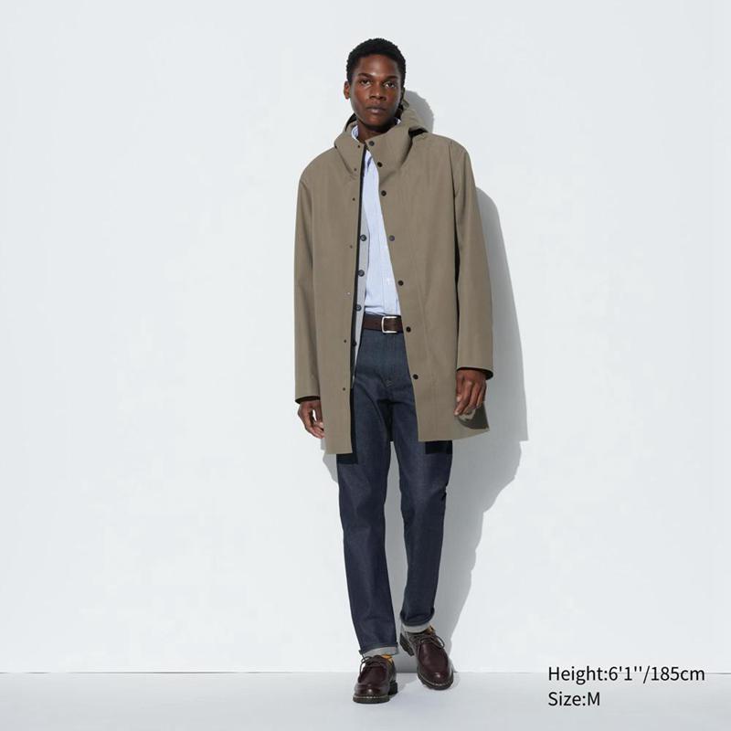 Uniqlo BLOCKTECH Men Coat Beige  US |  QGRE-35941