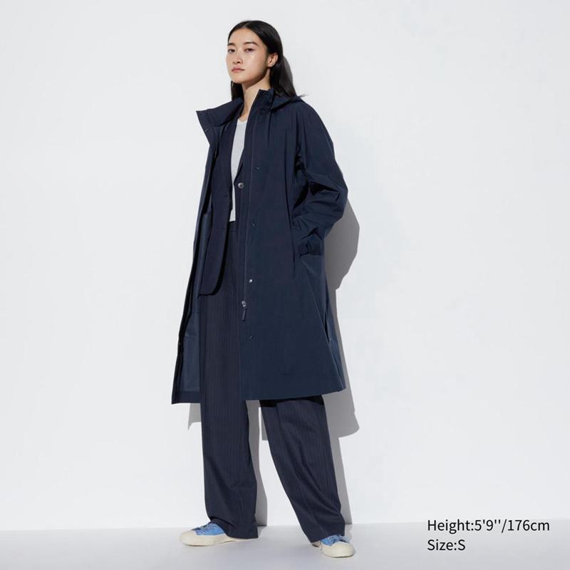 Uniqlo BLOCKTECH Women Coats Navy  US |  IMBG-08327