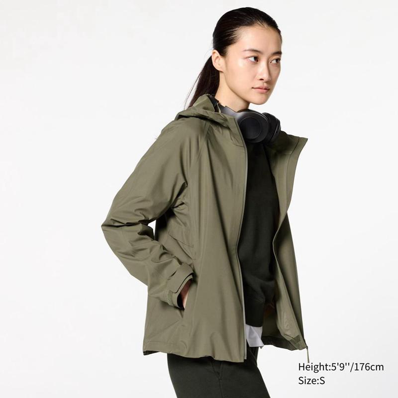 Uniqlo BLOCKTECH Women Parka Olive  US |  IWBS-65281