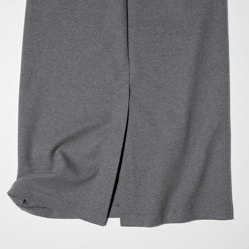 Uniqlo Brushed Jersey Narrow Women Skirts Grey  US |  PIRE-21864