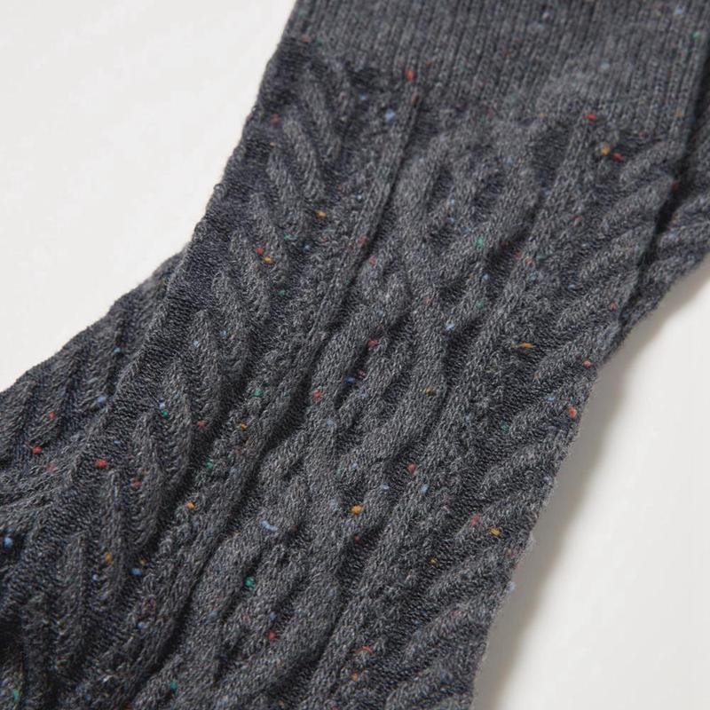 Uniqlo (Cable) Men Socks Dark Grey  US |  ULSN-17058