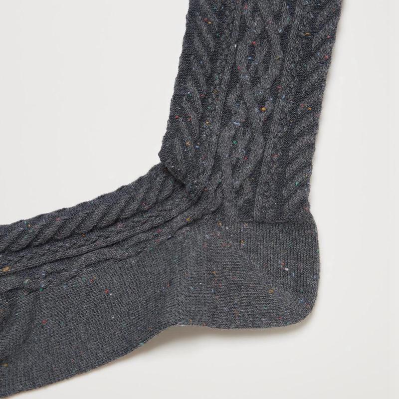 Uniqlo (Cable) Men Socks Dark Grey  US |  ULSN-17058