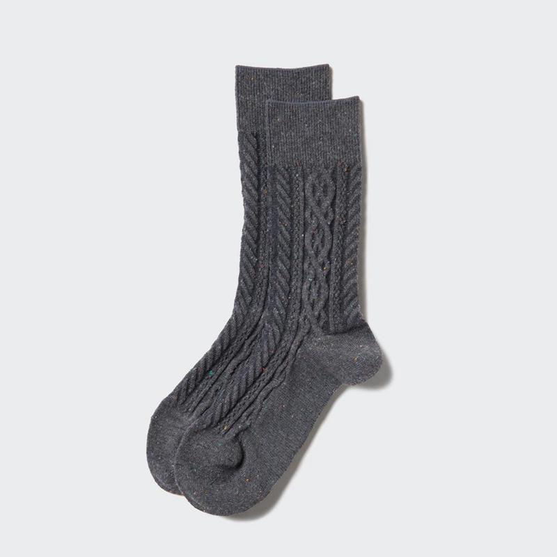 Uniqlo (Cable) Men Socks Dark Grey  US |  ULSN-17058