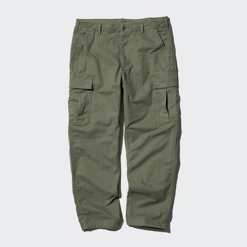 Uniqlo Cargo Men Trousers Olive  US |  JEIS-03625