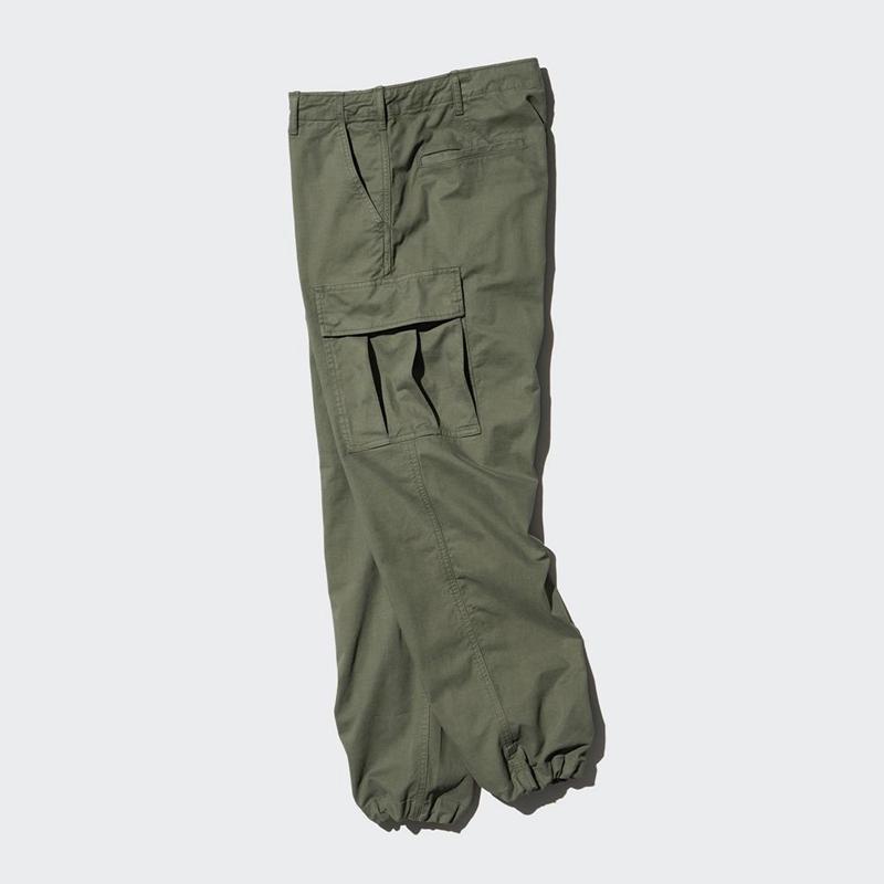 Uniqlo Cargo Men Trousers Olive  US |  SDRT-40175