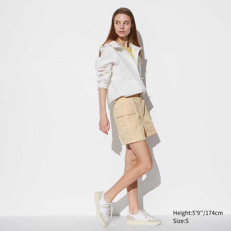 Uniqlo Cargo Women Shorts Beige  US |  CJIX-04896