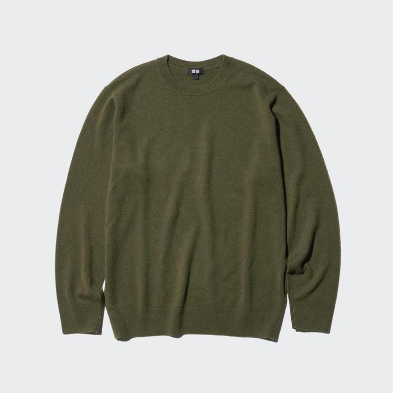 Uniqlo Cashmere Crew Neck Men Jumper Black  US |  AGXM-80413