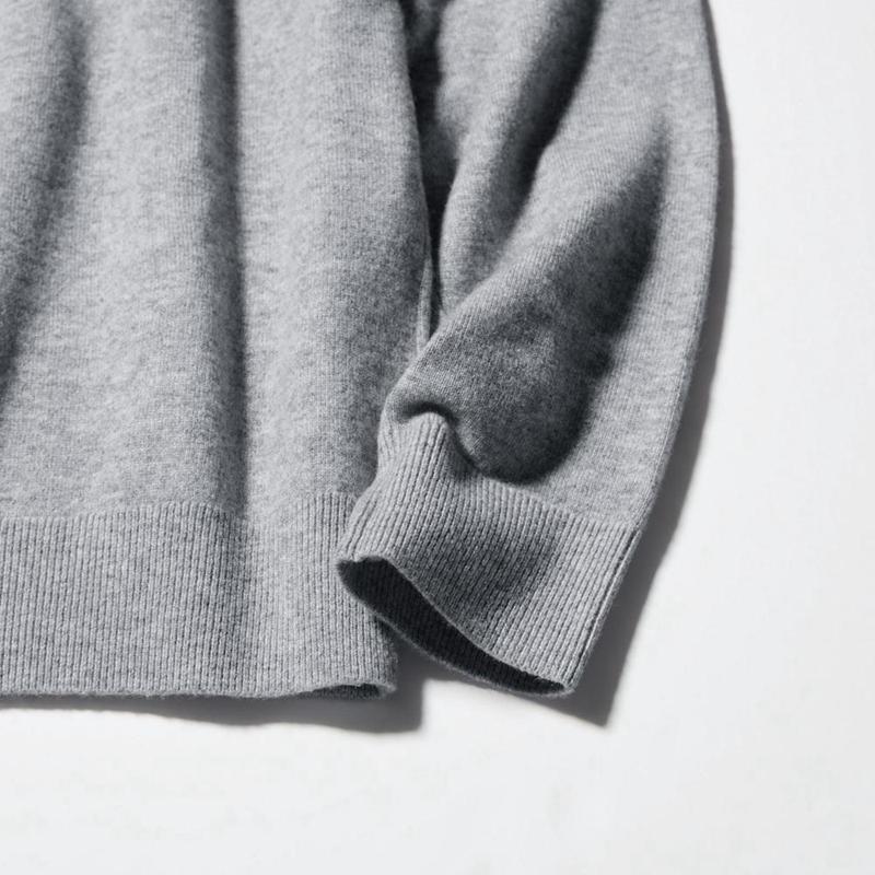 Uniqlo Cashmere Crew Neck Men Jumper Grey  US |  CGKH-90635