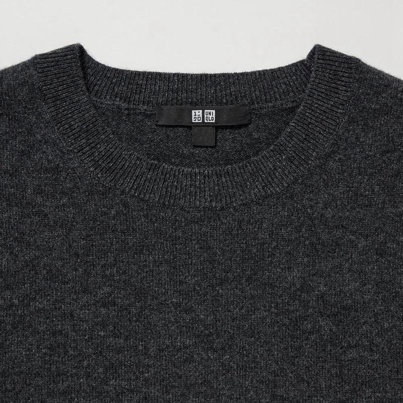 Uniqlo Cashmere Crew Neck Women Jumper Dark Grey  US |  ZWPU-39574