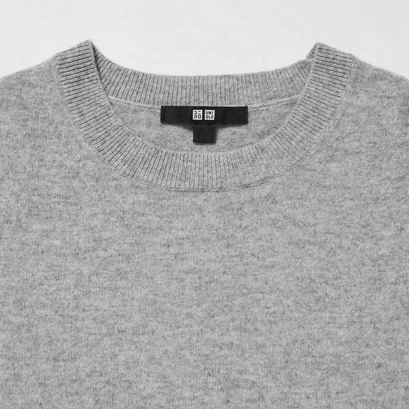 Uniqlo Cashmere Crew Neck Women Jumper Grey  US |  CQNK-36124