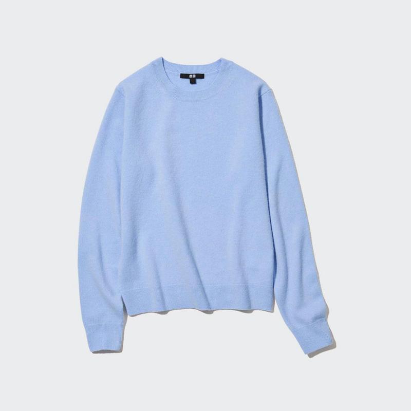 Uniqlo Cashmere Crew Neck Women Jumper Light Blue  US |  JMOZ-86450