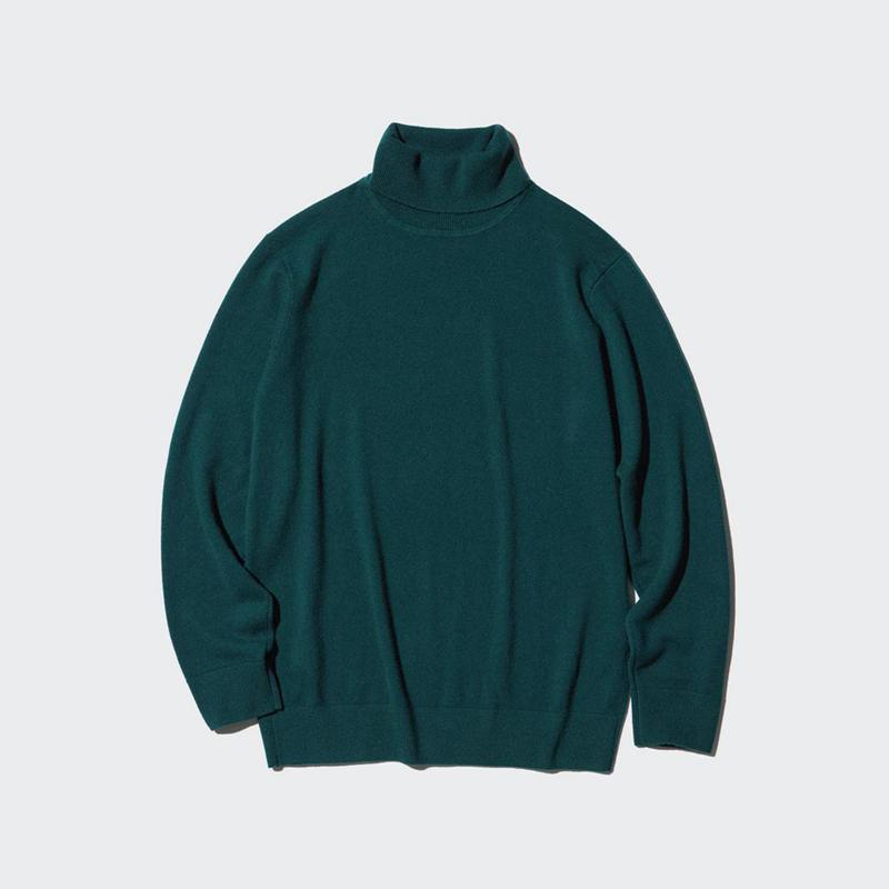 Uniqlo Cashmere Men Jumper Green  US |  QECW-84931