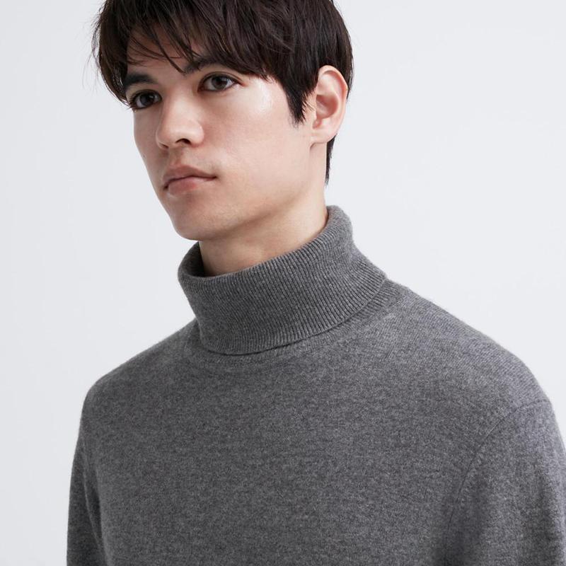 Uniqlo Cashmere Men Jumper Grey  US |  FMDK-70193