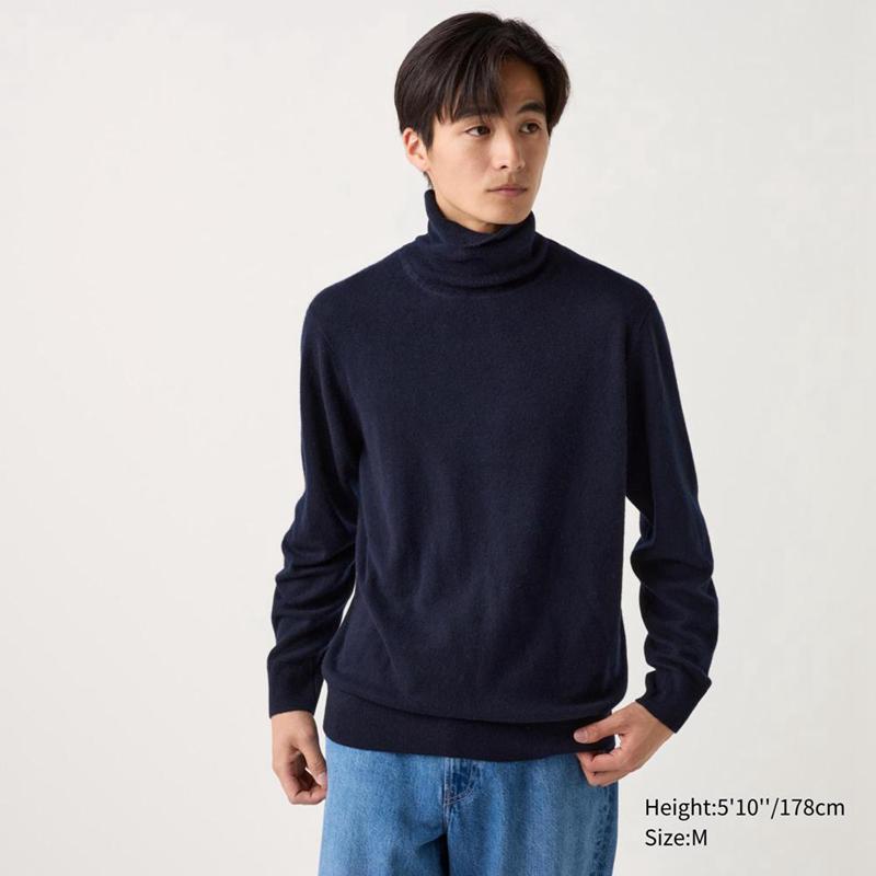 Uniqlo Cashmere Men Jumper Navy  US |  RXQH-19573