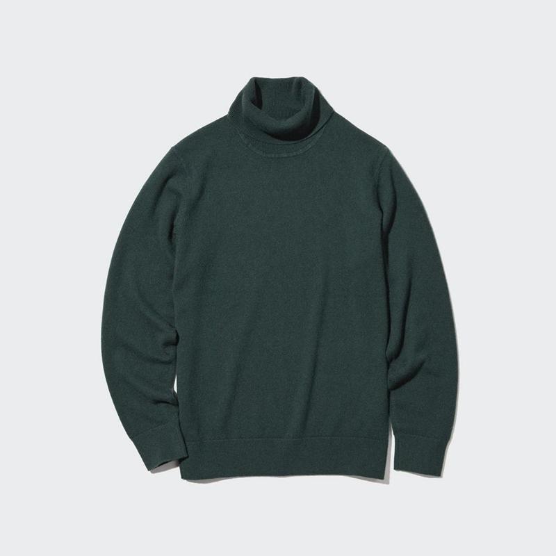 Uniqlo Cashmere Men Jumper Olive  US |  MSJK-31459