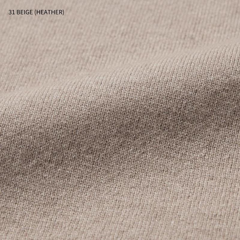 Uniqlo Cashmere V Neck Women Jumper Beige  US |  SORQ-41032